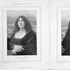 La Belle Otero and Mistinguett as the Mona Lisa, from an article