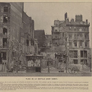 La Commune de Paris, Place De La Bastille, Cour Damoy (b / w photo)