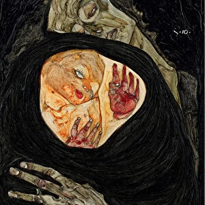 La mere morte. Peinture de Egon Schiele (1890-1918), huile sur bois, 1910. Art autrichien, 20e siecle, art nouveau. Leopold Museum, Vienne (Autriche)