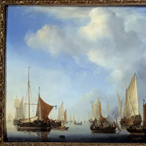 La petite fleet Painting by Willem Van de Velde II le Jeune (1633-1707)