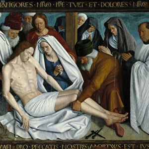 La Pieta de Nouans les Fontaines Painting by Jean Fouquet (1421-1481), 15th century