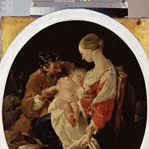 "La sainte famille"(The Holy Family) Peinture de Noel Halle (1711-1781) 18eme siecle Musee de l ermitage, Saint Petersbourg