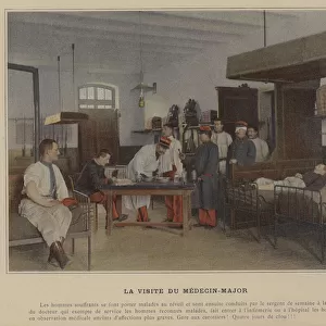 La Visite du Medecin-Major (coloured photo)