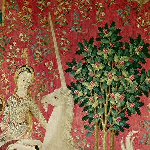 The Lady and the Unicorn: Sight (tapestry) (detail of 172864)