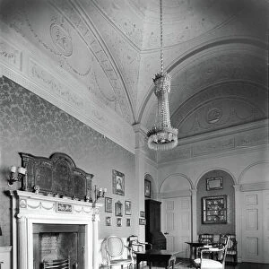 Lady Wynne's dressing room at 20 St. James Square, London, from The Country Houses of Robert Adam, by Eileen Harris, published 2007 (b/w photo)