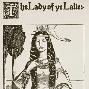 The Lady of ye Lake, illustration from The Story of King Arthur and his Knights