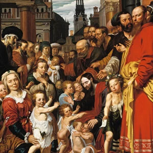 "Laissez venir a moi les petits enfants"Jesus accueille les enfants - Peinture de Werner Jacobsz van den Valckert (vers 1585-vers 1635) 1620 Museum Catharijneconvent, Utrecht Allemagne