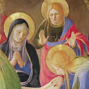 The Lamentation of Christ (detail of Mary Magdalene kissing Christs Feet), 1436