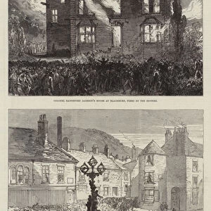 The Lancashire Cotton Factory Riots (wood engraving)