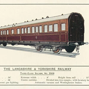 The Lancashire And Yorkshire Railway, Third-Class Saloon, No 2509 (colour litho)