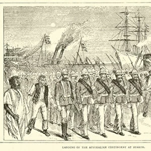 Landing of the Australian Contingent at Suakim (engraving)