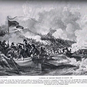 The Landing of British Troops in Egypt in 1801, illustration from Hutchinson