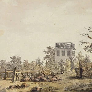 Landscape with a Pavilion, c. 1797 (pen, ink and w / c on paper)