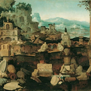 Landscape with Roman Ruins, 1536 (oil on canvas)