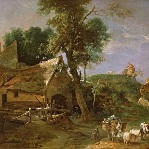 Landscape with Watermill, 1740 (oil on canvas)