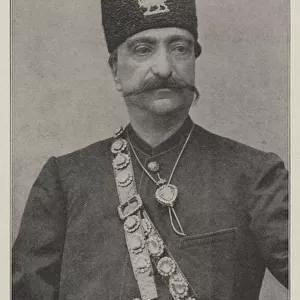 The late Shah of Persia, His Majesty Nasr-ed-Din, assassinated 1 May (b / w photo)