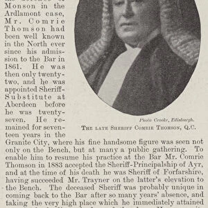 The late Sheriff Comrie Thomson, QC (b / w photo)