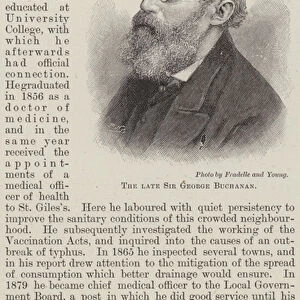 The late Sir George Buchanan (engraving)