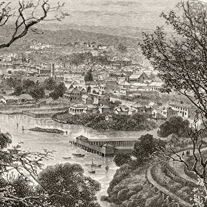 Launceston, Tasmania, c. 1880, from Australian Pictures by Howard Willoughby
