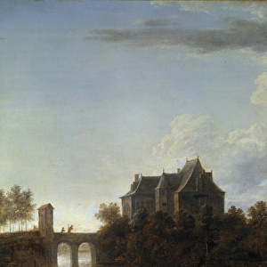 Le chateau de teniers in Perck in the Netherlands Painting by David Teniers II le Jeune