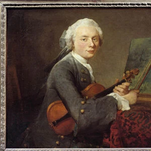 Le jeune homme au violin ou portrait de Charles Theodose Godefroy (1718-1796