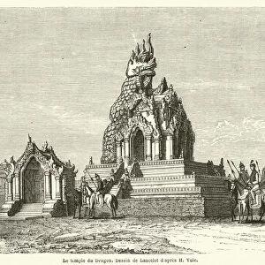 Le temple du Dragon (engraving)