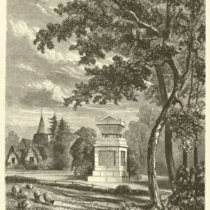 Le Tombeau du poete Gray, a Stoke, pres de Windsor (engraving)