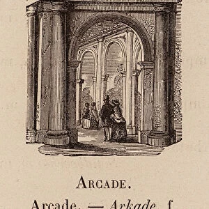 Le Vocabulaire Illustre: Arcade; Arkade (engraving)