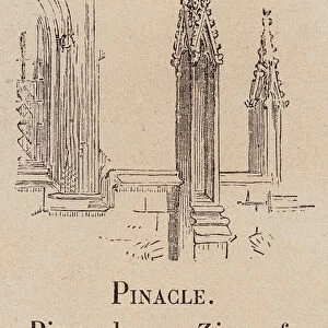 Le Vocabulaire Illustre: Pinacle; Pinnacle; Zinne (engraving)