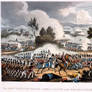 The Left Wing of the British Army in action at the Battle of Waterloo