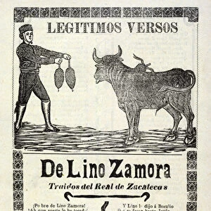 Legitimos versos de Lino Zamora traidos del Real de Zacatecas, published 1903 (litho)