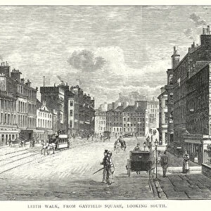 Leith Walk, from Gayfield Square, looking South (engraving)