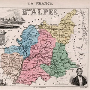 Les Basse Alpes (Basse-Alpes), Today department of the Alpes-de-Haute-Provence (Alpes de Haute-Provence 04), Provence-Alpes-Cote d Azur (Provence Alpes Cote d Azur) - France and its Colonies