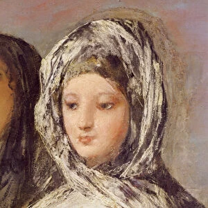 The Letter or The Young Girls (detail of a face), 1812-1819 (oil on canvas)