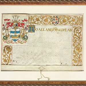 Letters patent issued by Sir Edward Walker, Garter King of Arms