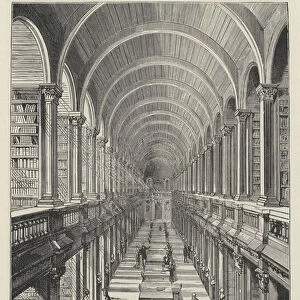 Library, Trinity College (engraving)