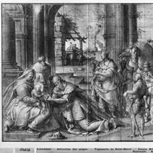Life of Christ, Adoration of the Magi, preparatory study of tapestry cartoon for