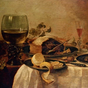 Still Life with Fruit Pie, 1635 (oil on panel)