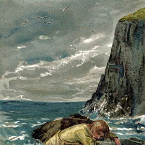 The Life and Strange Surprising Adventures of Robinson Crusoe by Defoe, 1891(chromolithograph)
