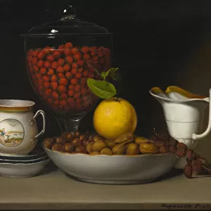 Still Life - Strawberries, Nuts, c. 1822 (oil on wood panel)