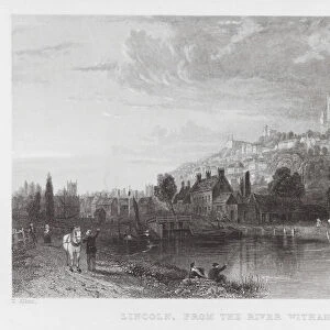 Lincoln, from the River Witham (engraving)