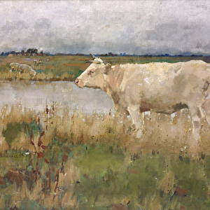 A Lincolnshire Pasture, c. 1882-3 (oil on canvas)