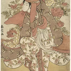 The Lion Dance, c. 1769-70 (colour woodblock print)