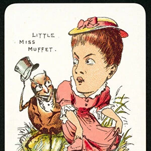 Little Miss Muffet (colour litho)