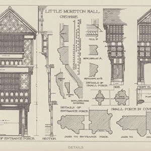Little Moreton Hall, Cheshire (litho)