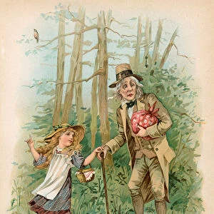 Little Nell and her grandfather (chromolitho)