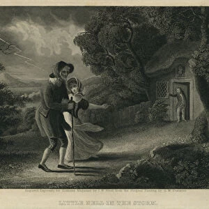 Little Nell in the Storm, engraved by J. W. Steel (engraving)