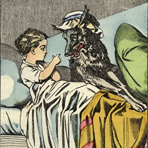 Little Red Riding Hood asks the Wolf, "Grandma as you have big teeth