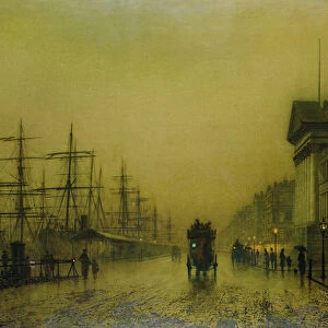 Liverpool Docks Customs House and Salthouse Docks, Liverpool (oil on canvas)
