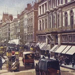 London, Cheapside (colour litho)